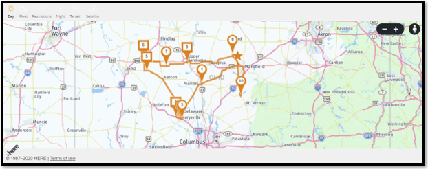 15. Route Navigating routing screen Maps Box