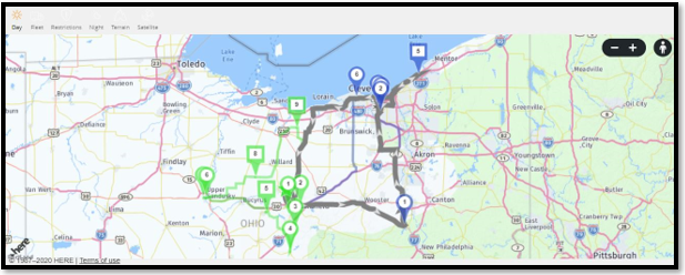 15. Route Navigating tracking screen Maps Box