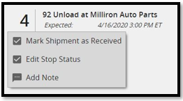17. Runner overview shipment history box cont