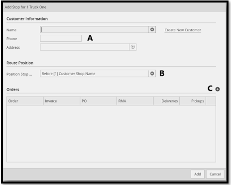 18. Route Stops Manually adding