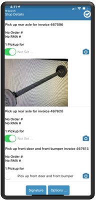 35. Route App stop details