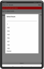 40. Runner App select route
