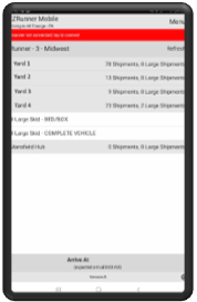 45. Runner App between stops overview