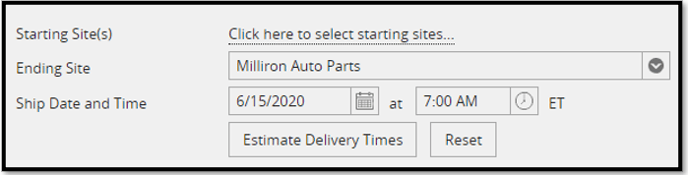 57. delivery estimator