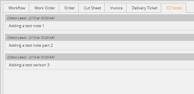 EZ Notes tab
